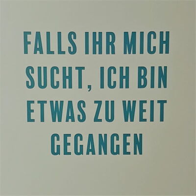 Falls ihr mich sucht